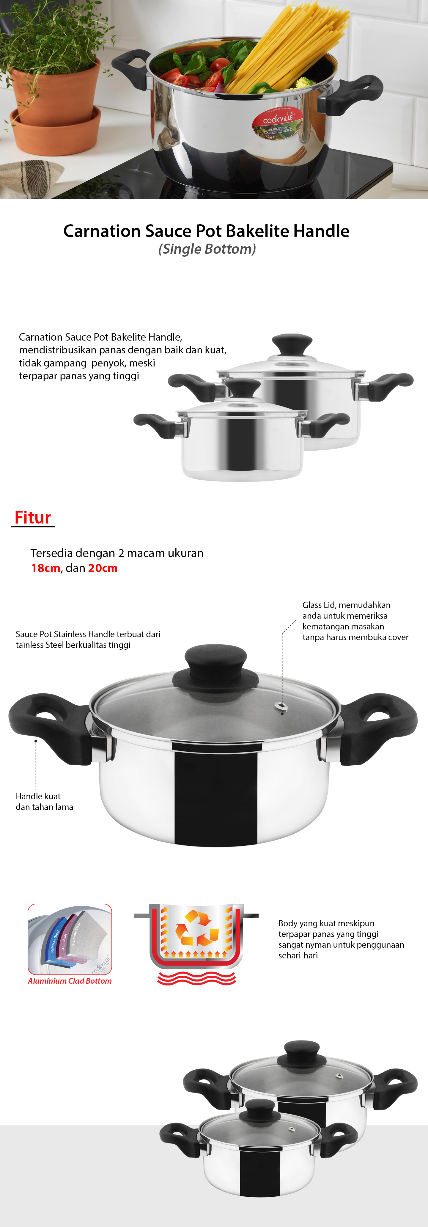 Carnation Sauce Pot