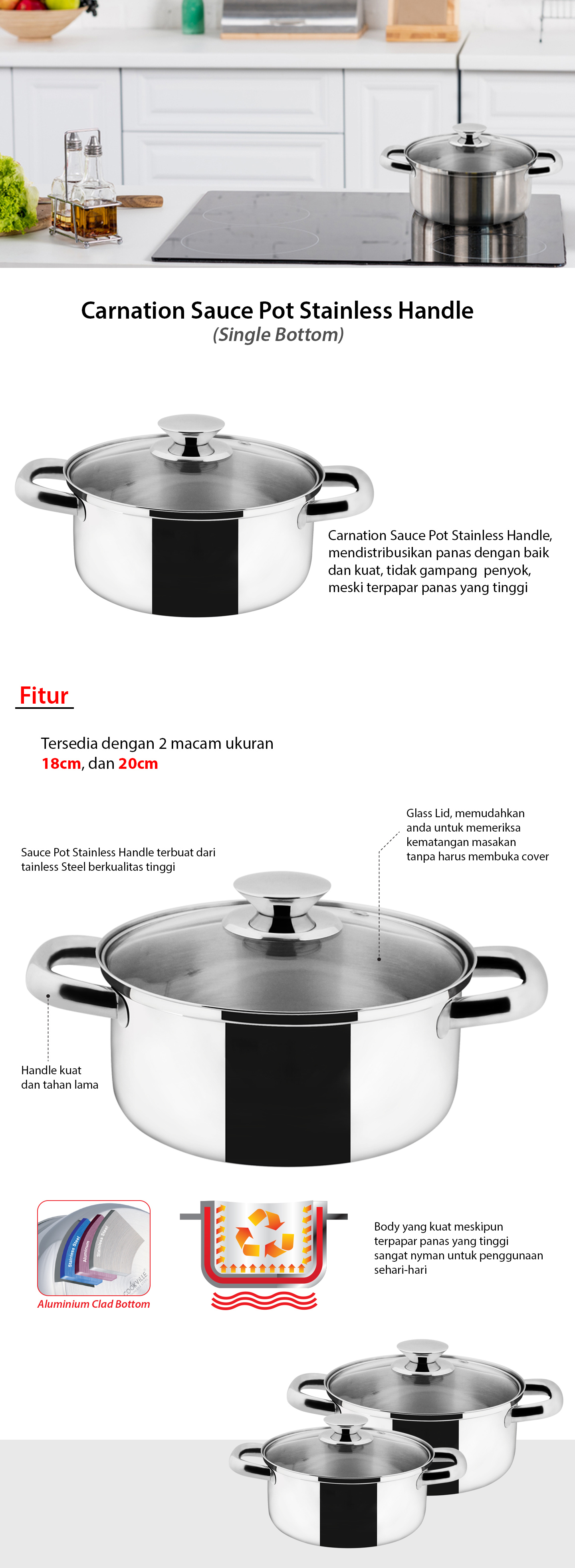 Carnation Sauce Pot