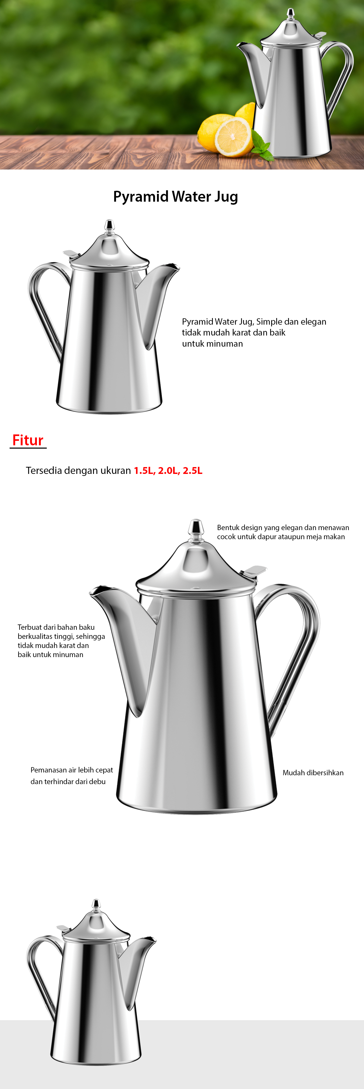 Pyramid Water Jug